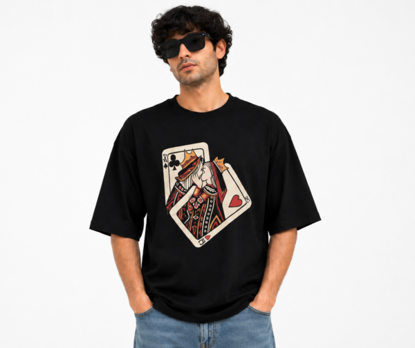 YOURI Oversized Graphic T-Shirt for Men & Women | 200 GSM 100% Cotton | Bio-Washed | Round Neck | Loose Fit | Trendy Streetwear
