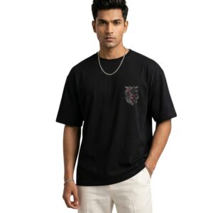 Youri Unisex Oversized T-Shirt | 200 GSM Heavy Cotton | Loose Fit | Drop Shoulder | Half Sleeve | Round Neck | Everyday Casual Wear