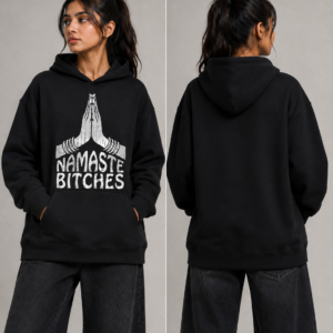 YOURI Premium Oversized Hoodie for Men & Women | 200 GSM | Unisex Hoodie with Kangaroo Pocket | Full Sleeve | Pullover Hoodie | Casual Streetwear | White & Black