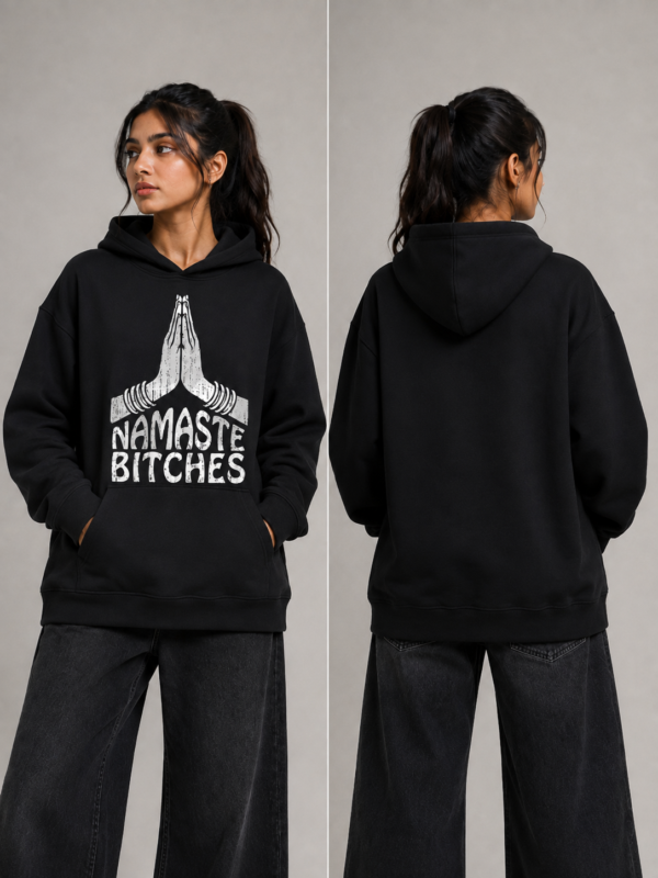 YOURI Premium Oversized Hoodie for Men & Women | 200 GSM | Unisex Hoodie with Kangaroo Pocket | Full Sleeve | Pullover Hoodie | Casual Streetwear | White & Black