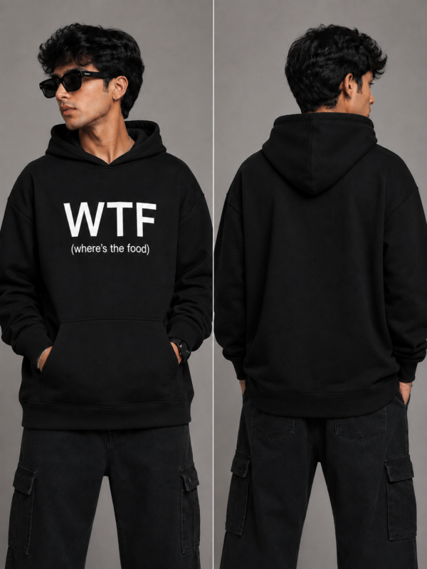 YOURI Premium Oversized Hoodie for Men & Women | 200 GSM | Kangaroo Pocket | Full Sleeve Pullover Hoodie | Unisex Casual Streetwear | White & Black