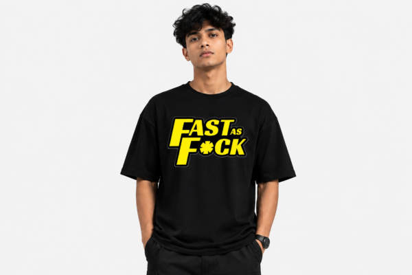 YOURI Premium Oversized T-Shirt for Men | 200 GSM Cotton | White & Black | Relaxed Fit | Round Neck | Half Sleeve
