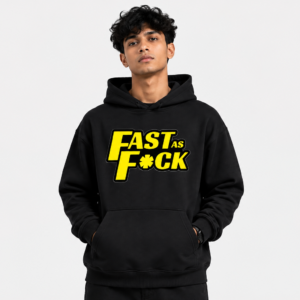 YOURI Premium Oversized Hoodie for Men & Women | 300 GSM Cotton Blend | Kangaroo Pocket | Relaxed Fit | Full Sleeve Pullover Hoodie | White & Black