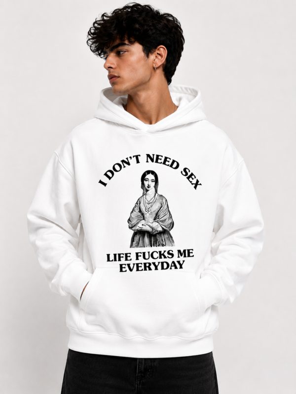 YOURI Premium 200 GSM Hoodie for Men & Women | Oversized Fit | Kangaroo Pocket | Pullover Hooded Sweatshirt | White & Black
