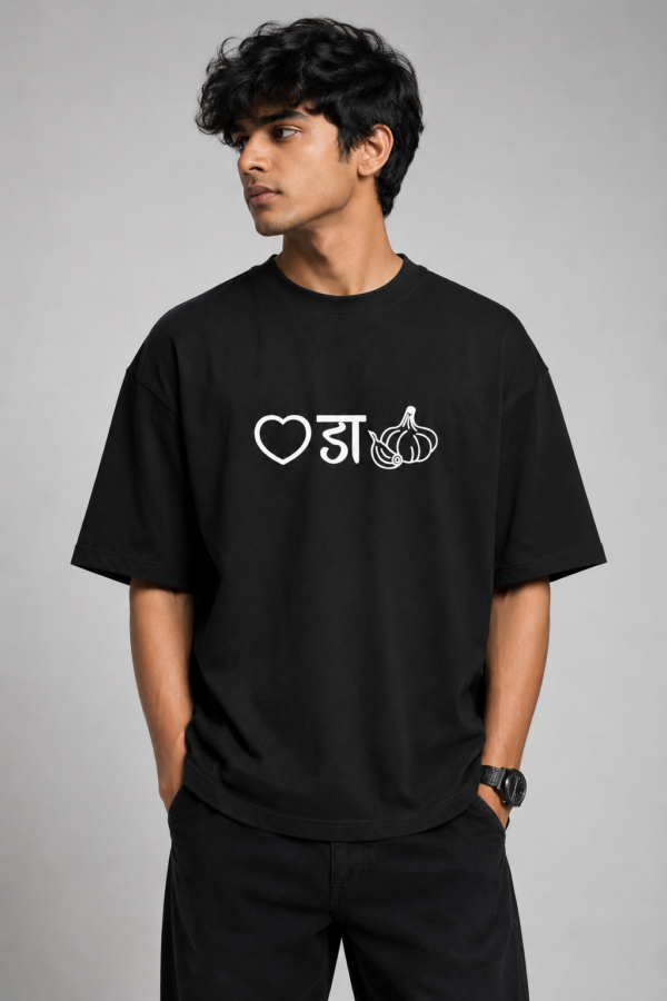 YOURI Premium Oversized T-Shirt for Men & Women | 200 GSM 100% Cotton | Black & White | Bio-Washed | Relaxed Fit | Round Neck | Half Sleeve | Unisex Casual Streetwear Tee**