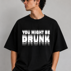 YOURI Premium Oversized T-Shirt for Men & Women | Black | 200 GSM 100% Cotton | Bio-Washed | Relaxed Fit | Round Neck | Half Sleeve | Unisex Streetwear Tee
