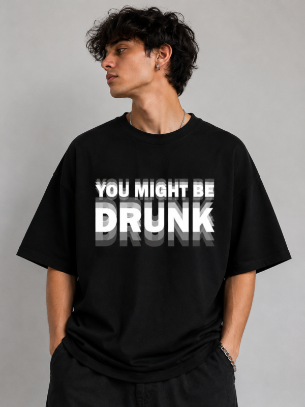 YOURI Premium Oversized T-Shirt for Men & Women | Black | 200 GSM 100% Cotton | Bio-Washed | Relaxed Fit | Round Neck | Half Sleeve | Unisex Streetwear Tee