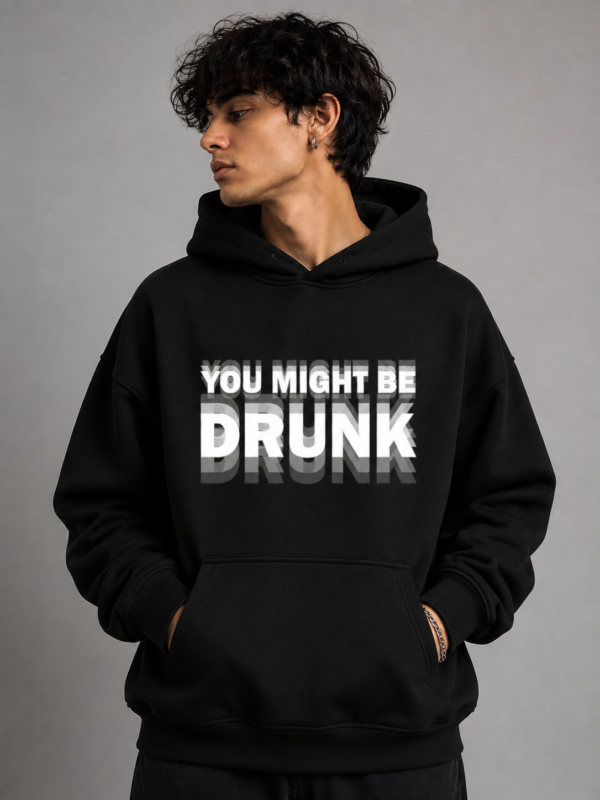 YOURI Premium Oversized Hoodie for Men & Women | Black | 310 GSM Heavyweight Cotton Blend | Bio-Washed | Kangaroo Pocket | Relaxed Fit | Hooded Sweatshirt | Unisex Streetwear